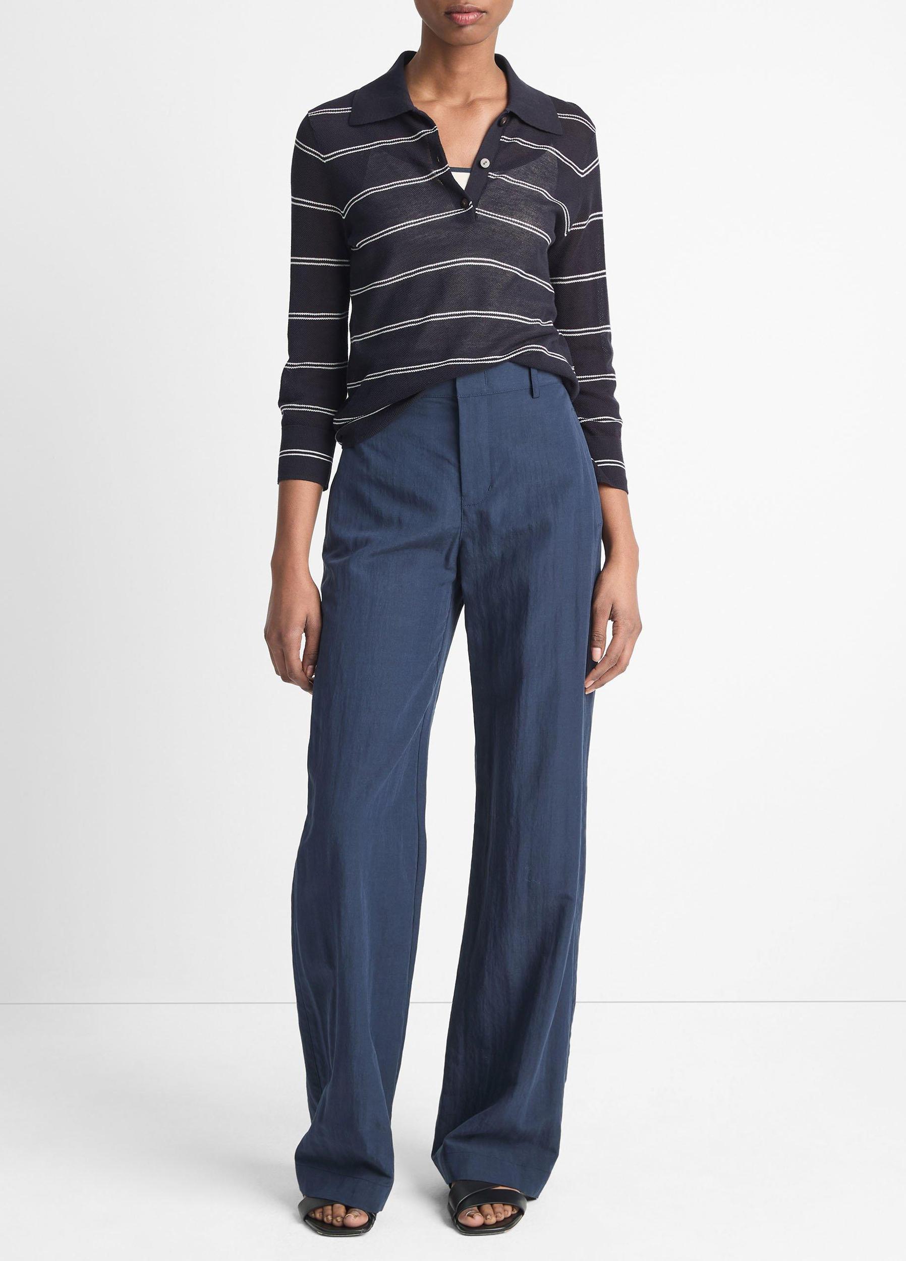 Striped Italian Cotton Piqué Polo Shirt Product Image