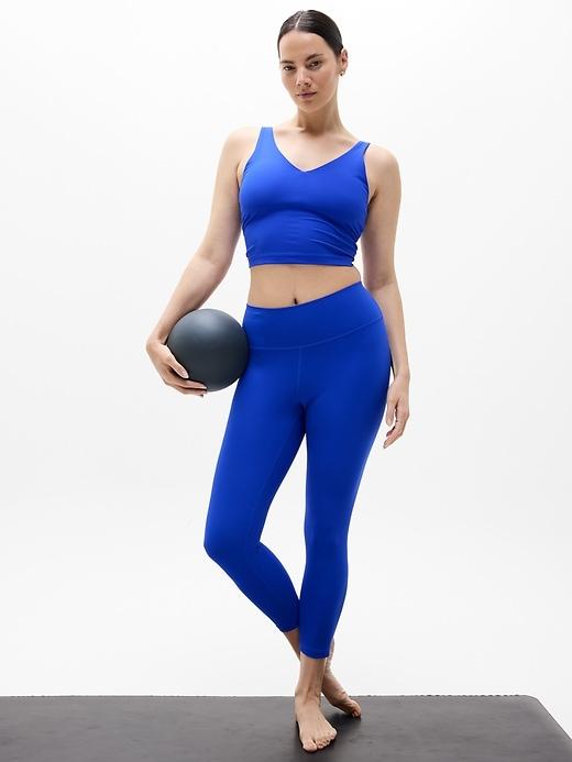 Transcend V Neck Rib Crop Sports Bra A-C Product Image