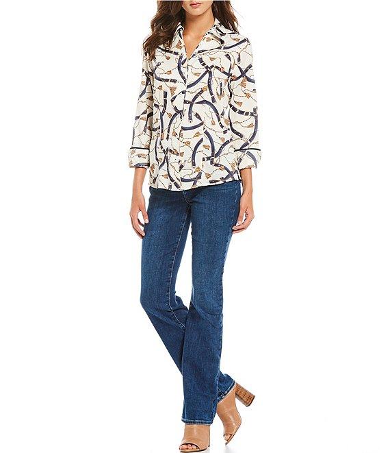 NYDJ Marilyn Straight Leg Mid Rise Jeans Product Image