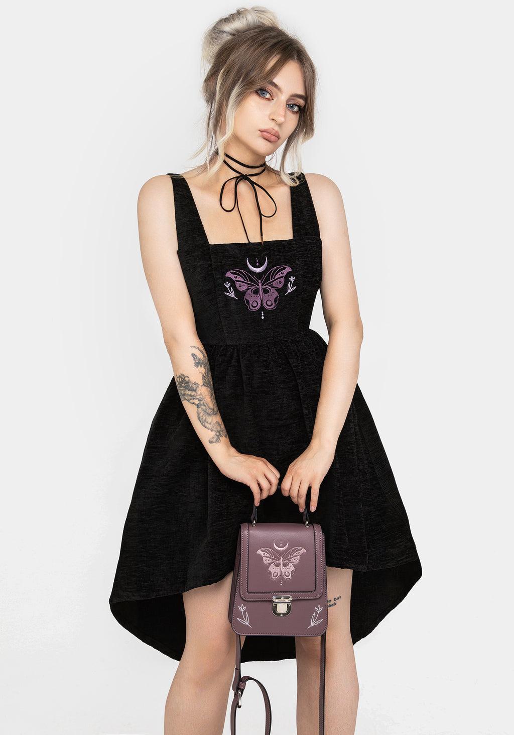 Cocoon Butterfly Embroidered Mini Dress Product Image