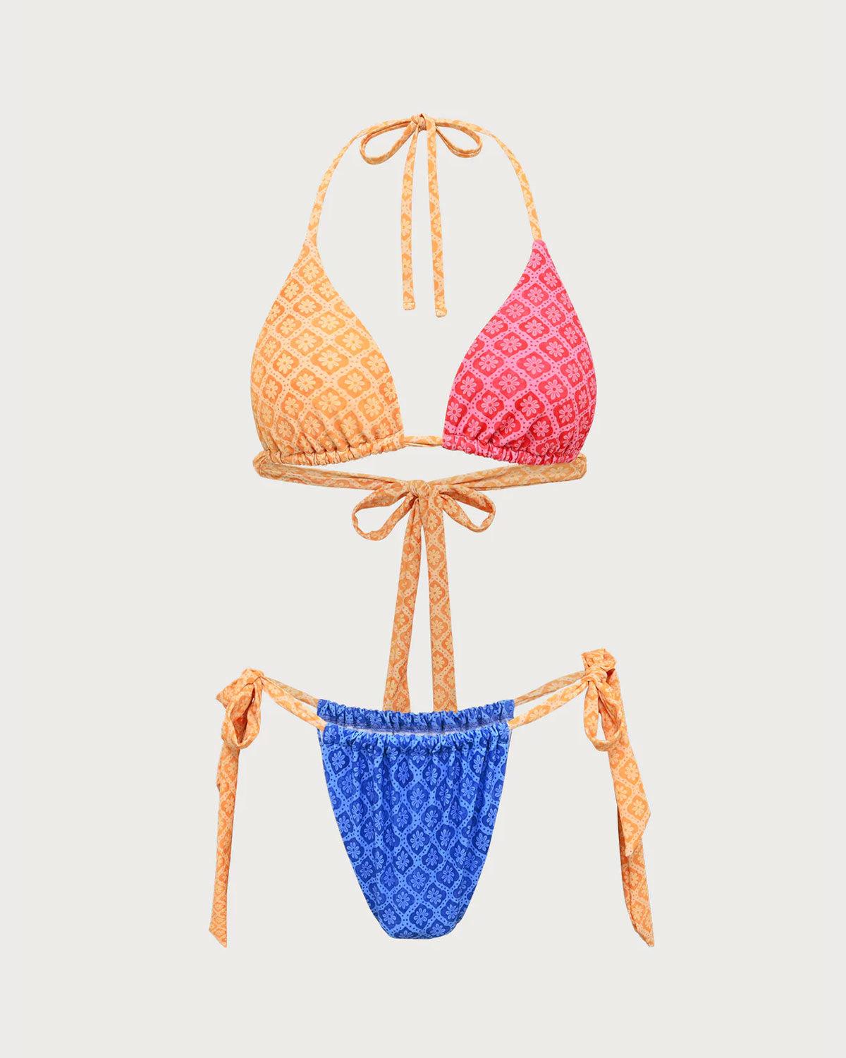 Three-Color Triangle Bikini Set Product Image