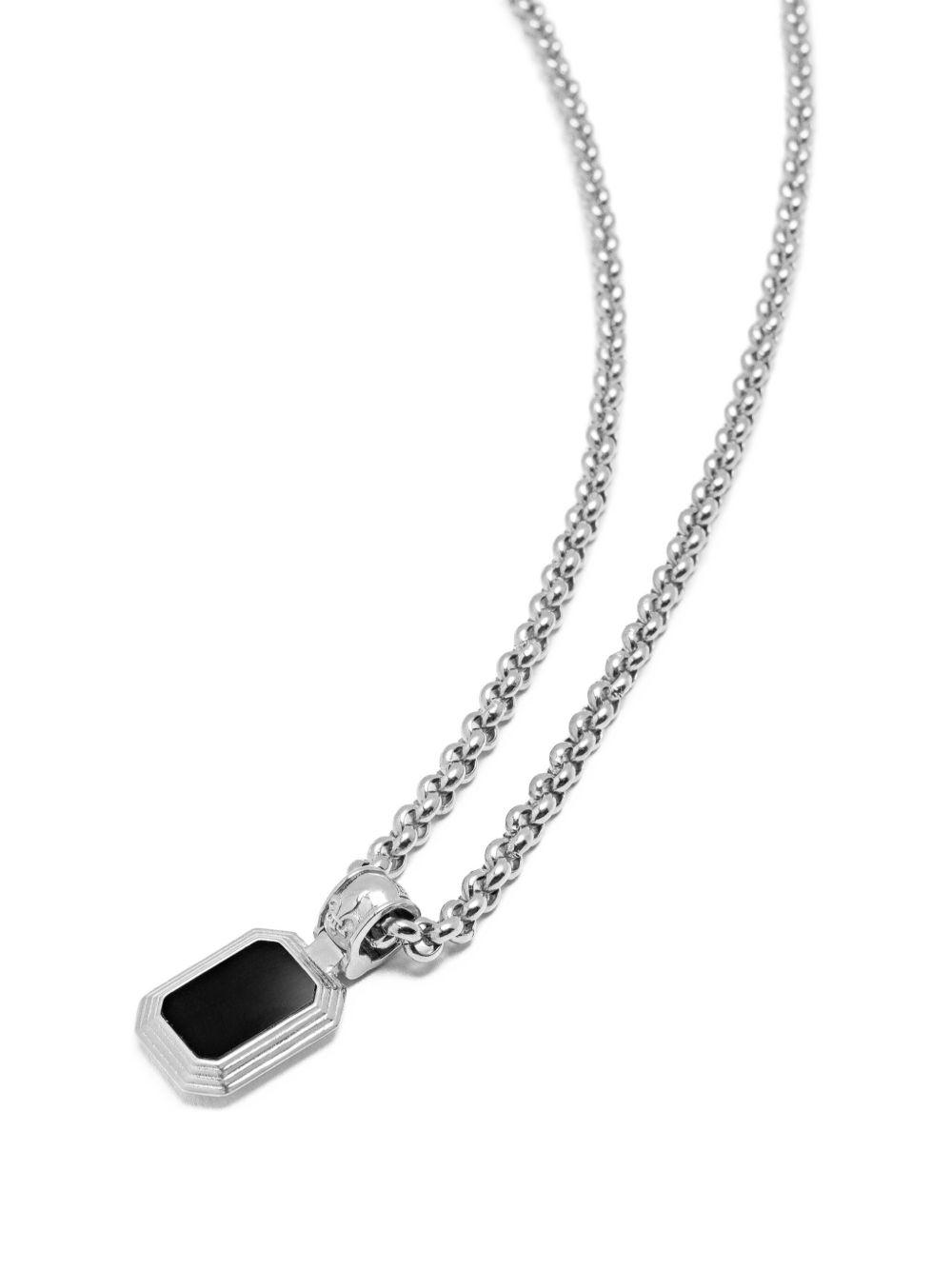 turquoise and onyx necklace Product Image