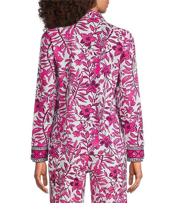 Lilly Pulitzer Lianne UPF 50+ Elderflower Blossom Print Button Front Long Sleeve Top Product Image