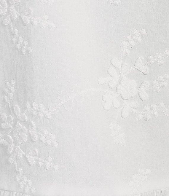 GB Woven Tie Front 3D Lace Coordinating Top Product Image