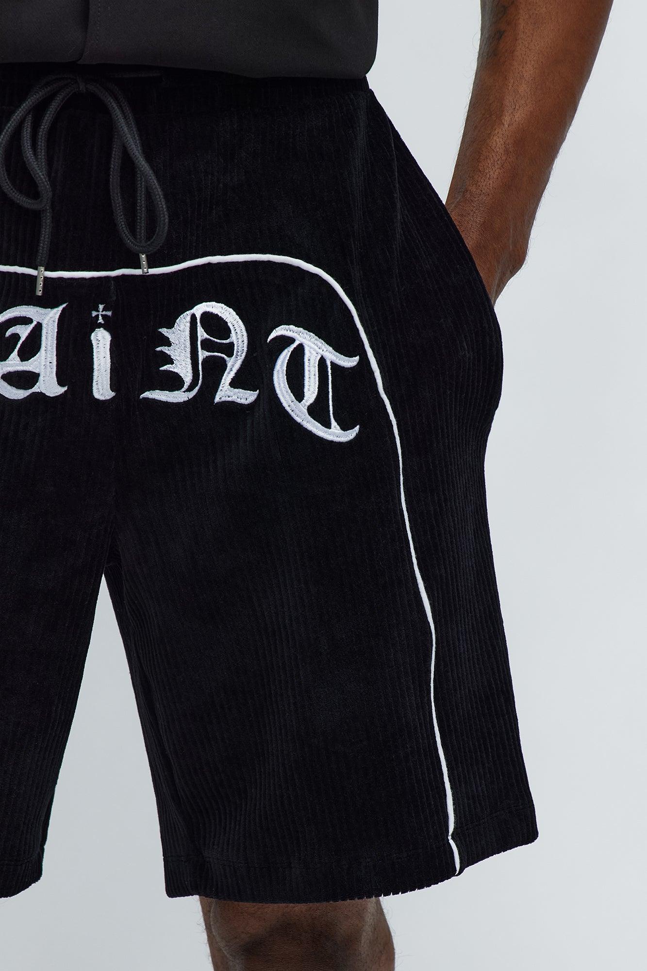 Saint Sweatshort - Black Male Product Image