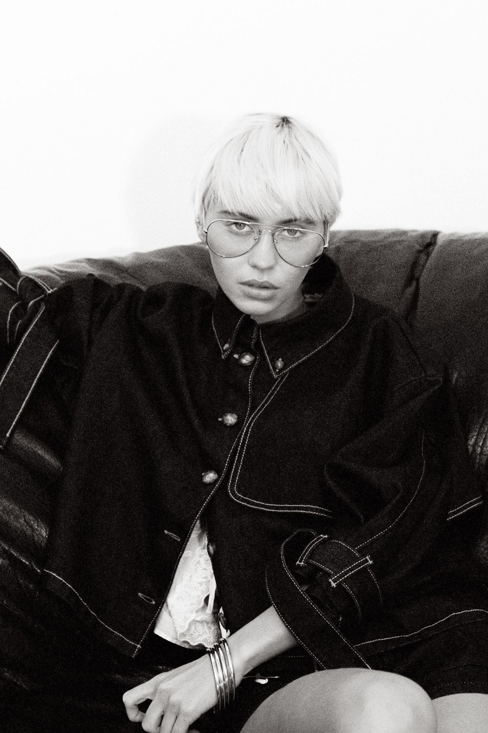 TRF DENIM CAPE JACKET Product Image