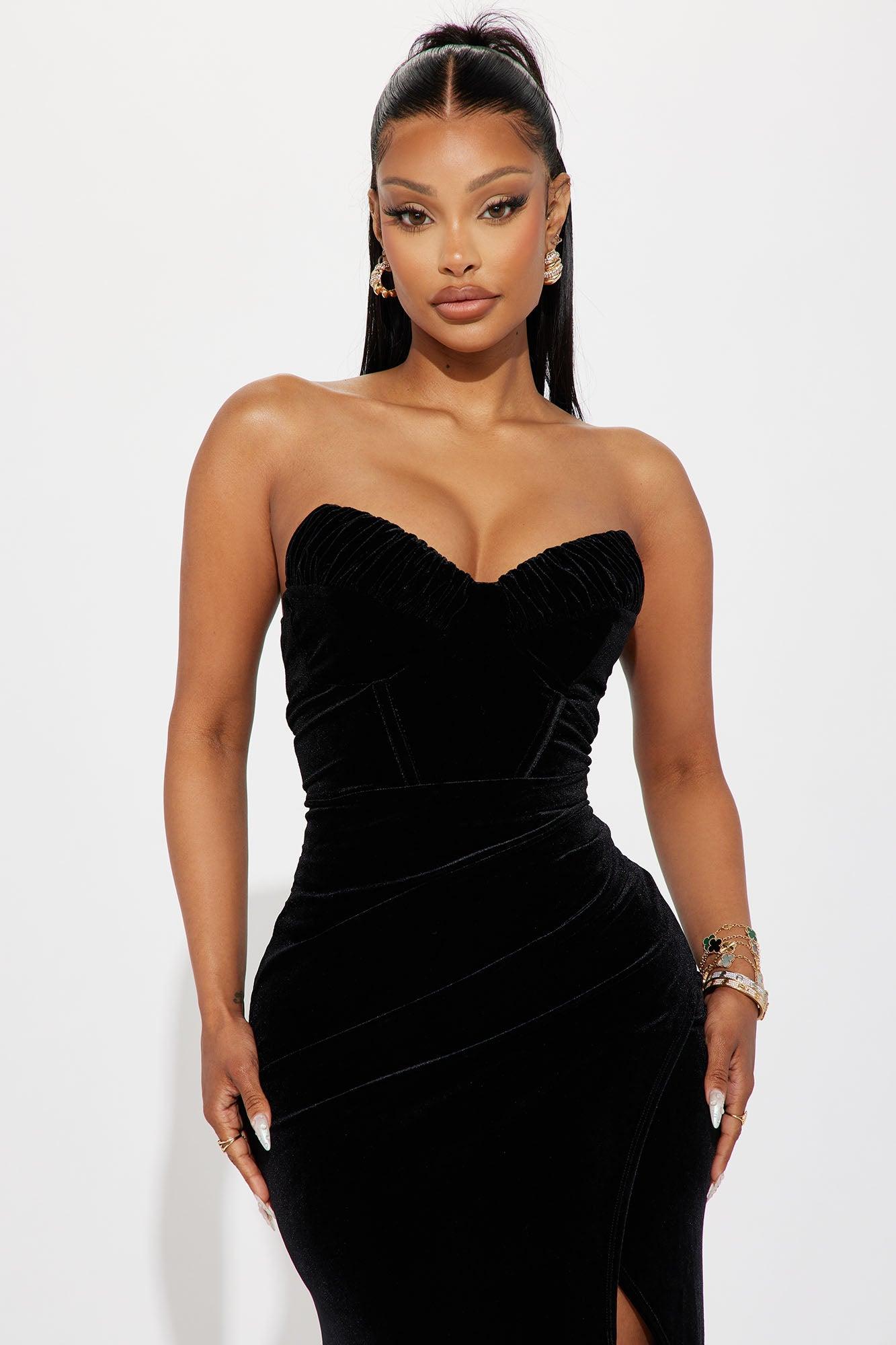 Cassie Velvet Gown - Black Product Image