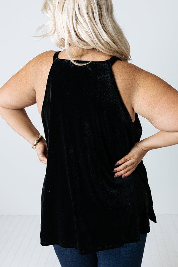 Best View Velvet Top In Black Curves Product Image