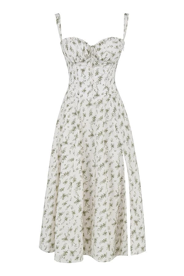 Carmen  garden print bustier sundress - sale Product Image