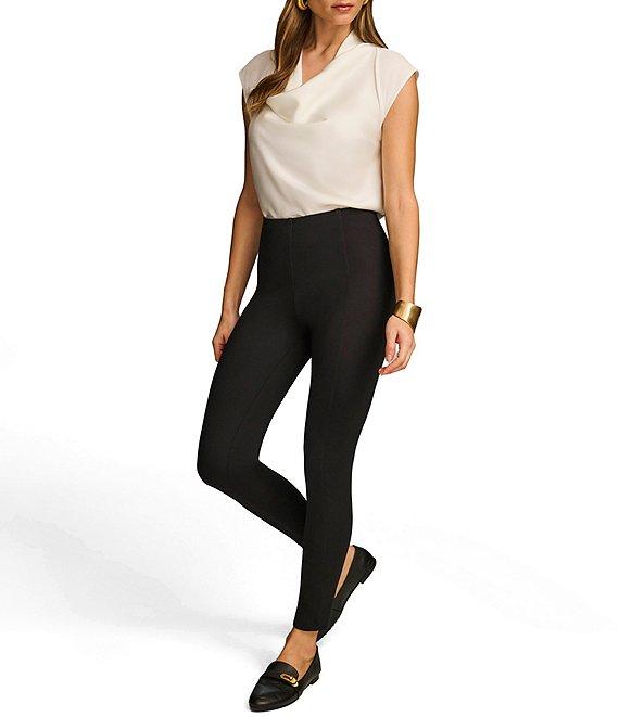Donna Karan Ponte Mid Rise Pull-On Skinny Leg Ankle Pants Product Image