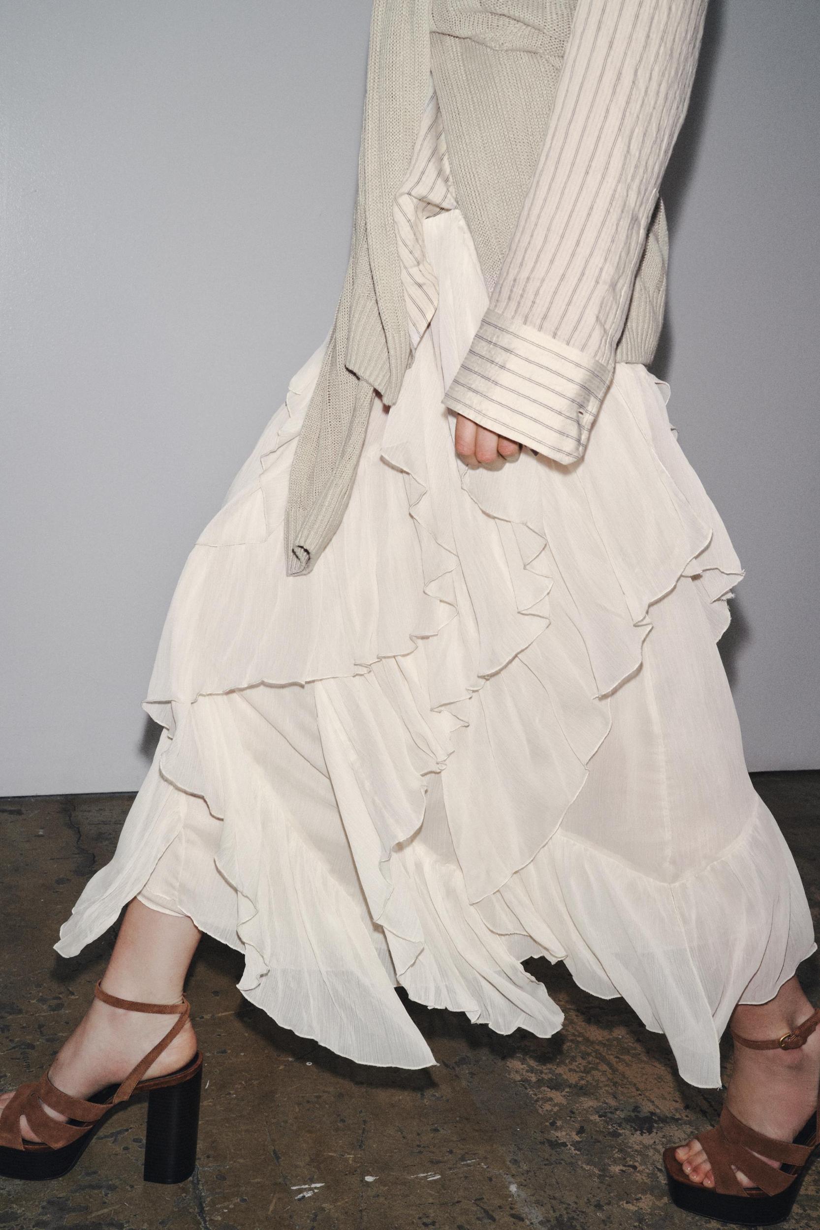 ZW COLLECTION COTTON GAUZE SKIRT Product Image