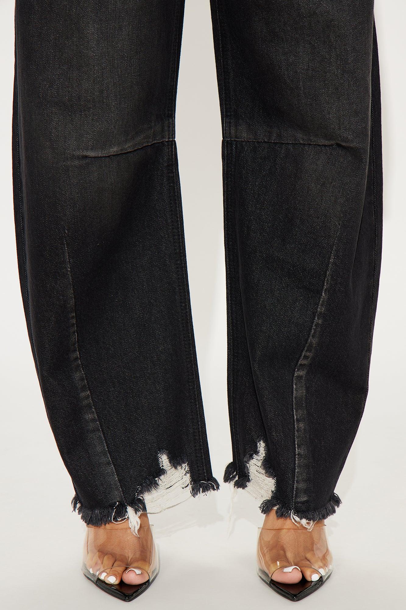 Charlene Non Stretch Taper Leg Jeans - Black Wash Product Image