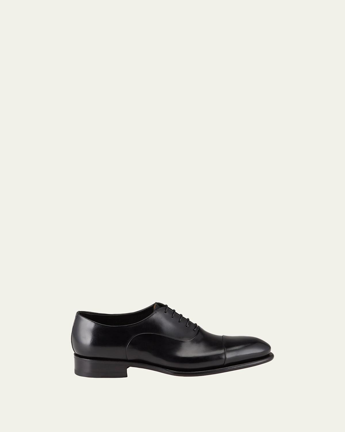 Mens Isaac Cap-Toe Leather Oxford Shoes Product Image