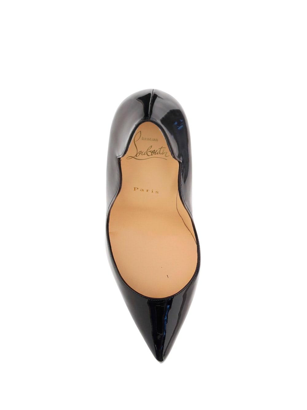 CHRISTIAN LOUBOUTIN Hot Chick Black Patent Leather Pumps Product Image