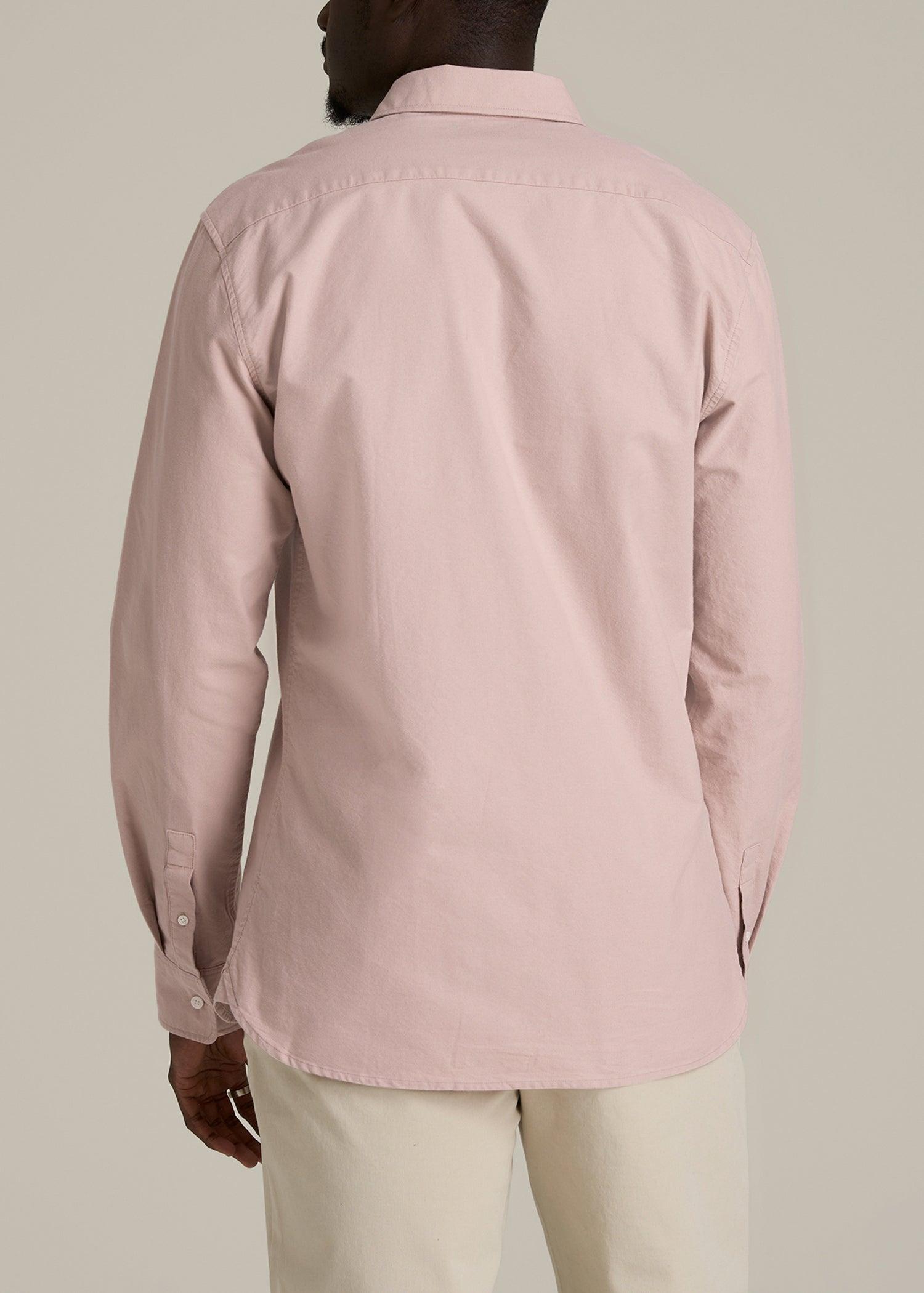 Pinpoint Oxford Shirt for Tall Men in Desert Rose Male Product Image
