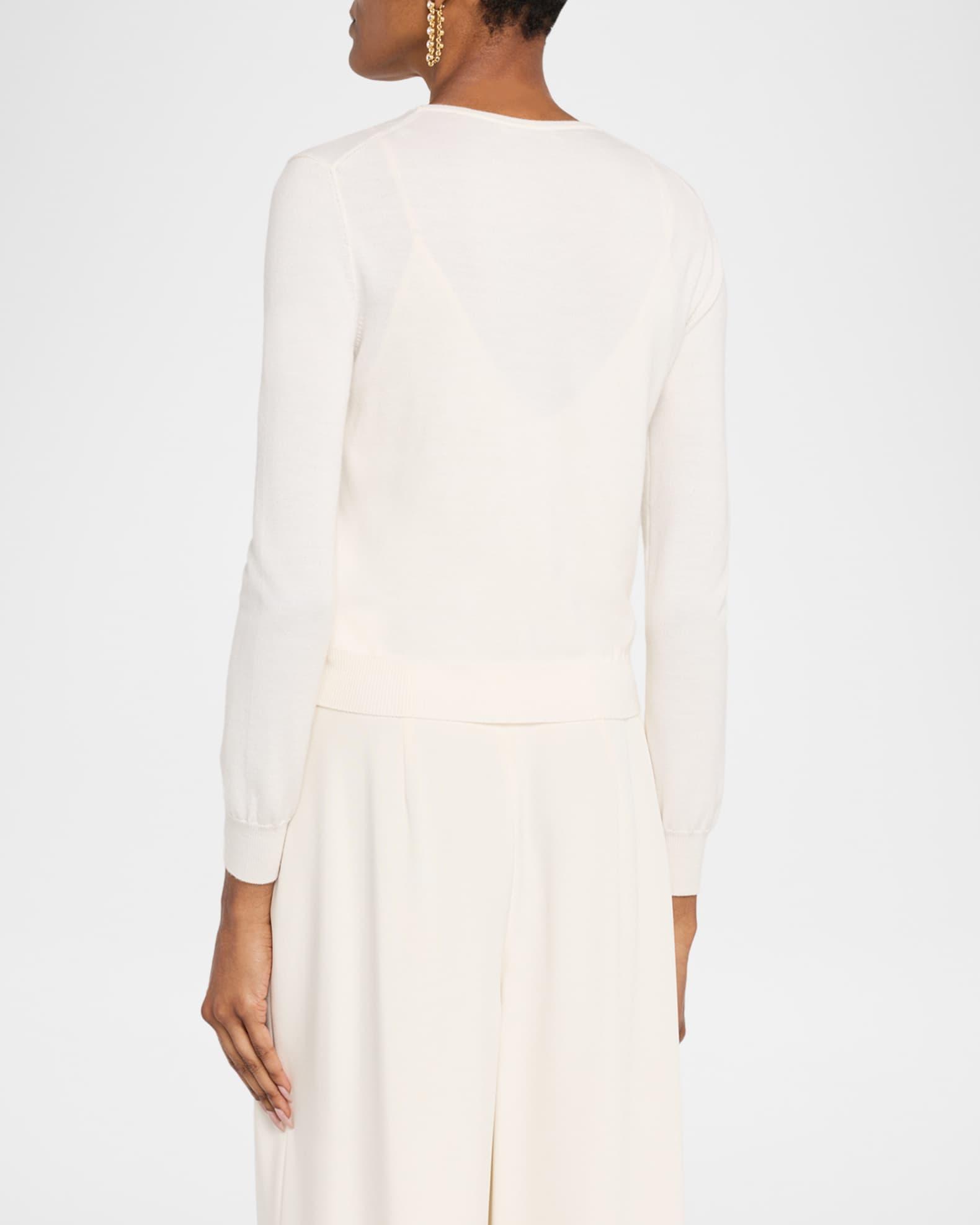 Peony Embroidered Wool Cardigan Product Image