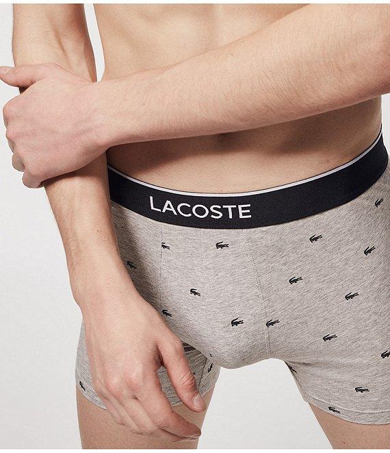 Lacoste Solid/Printed 5#double; Inseam Boxer Briefs 3-Pack Product Image