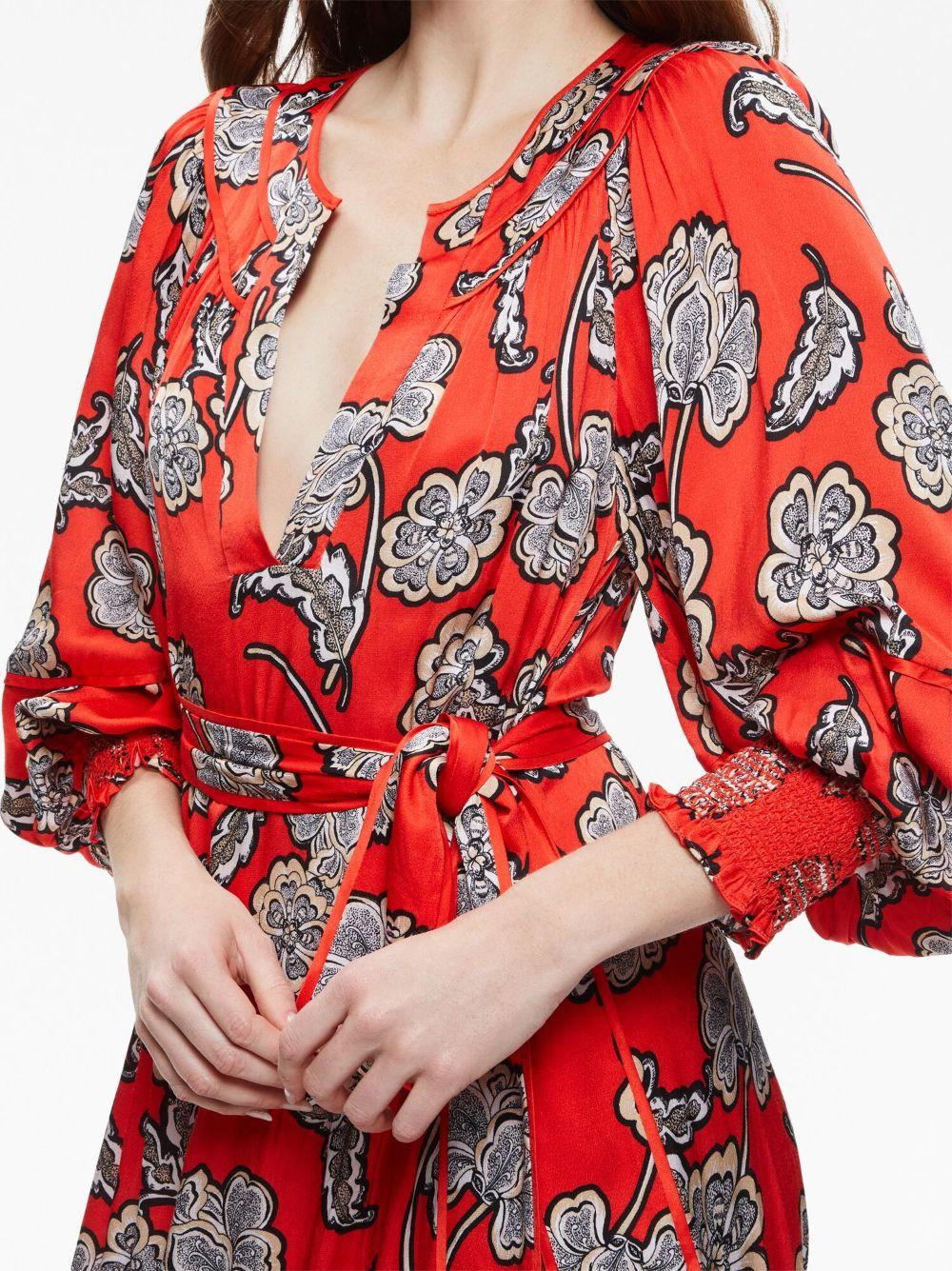 Lyla floral-print midi dress Product Image