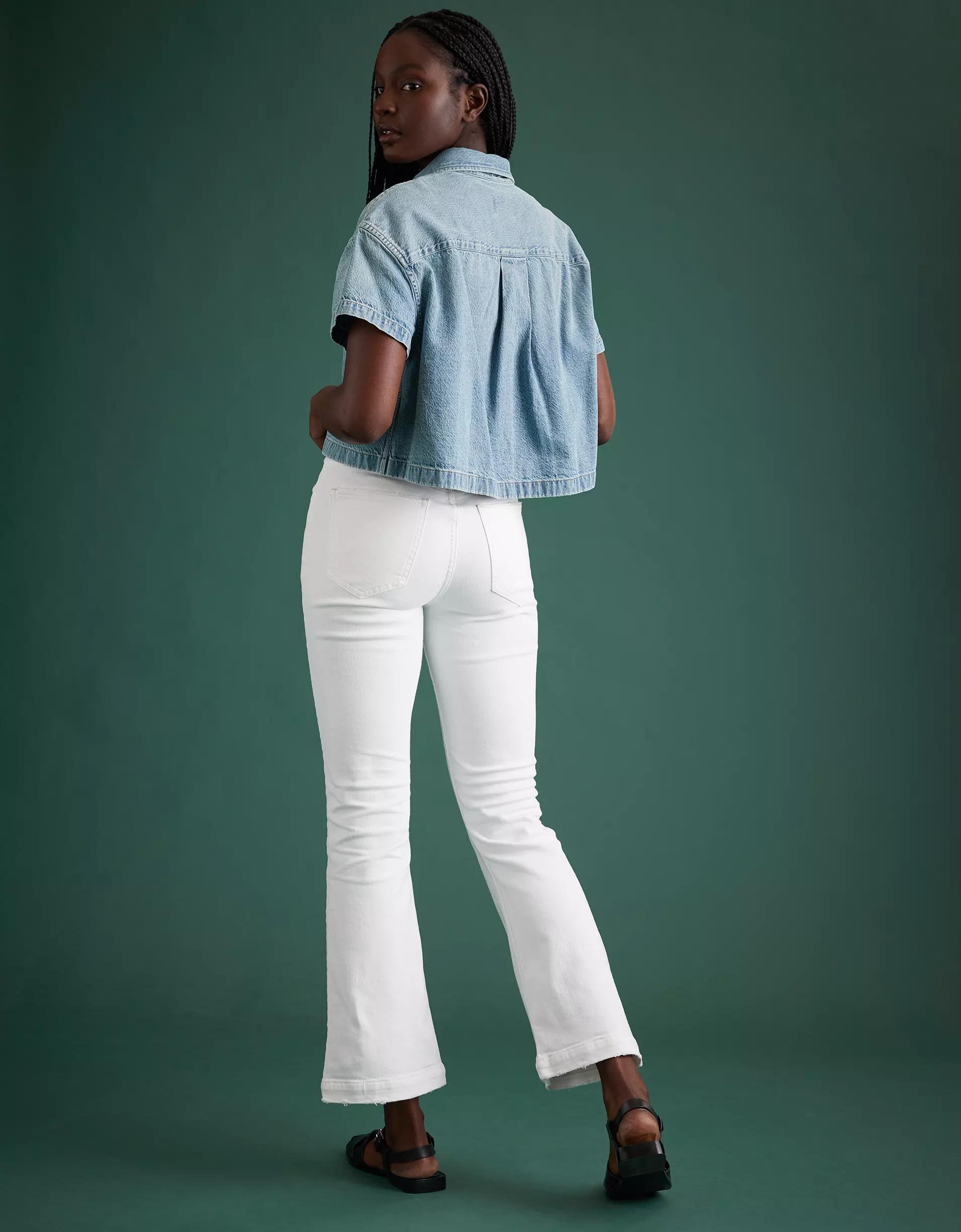 AE77 Premium Crop Flare Jean Product Image