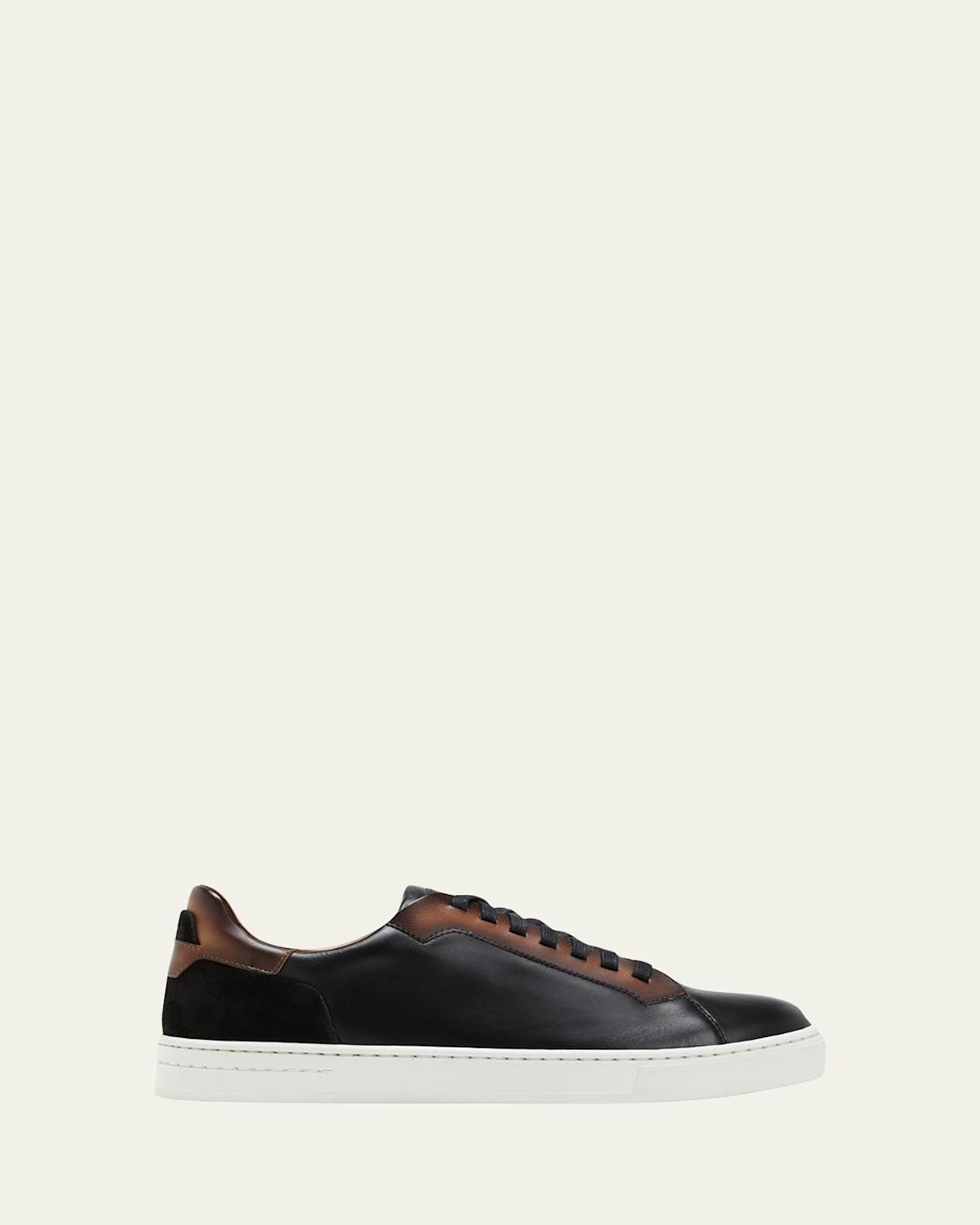 Men's Amadeo Bicolor Leather Low-Top Sneakers Product Image