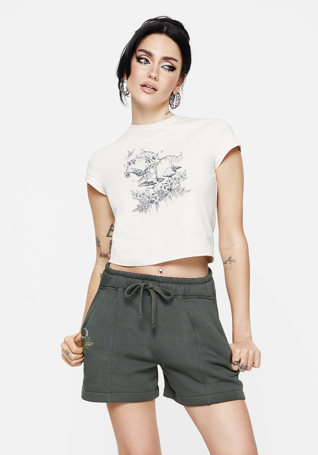 Nirah Cotton Embroidered Shorts Product Image