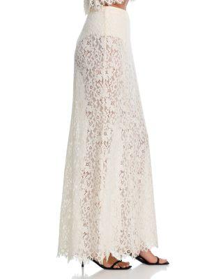 Oxford Floral Lace A Line Skirt Product Image