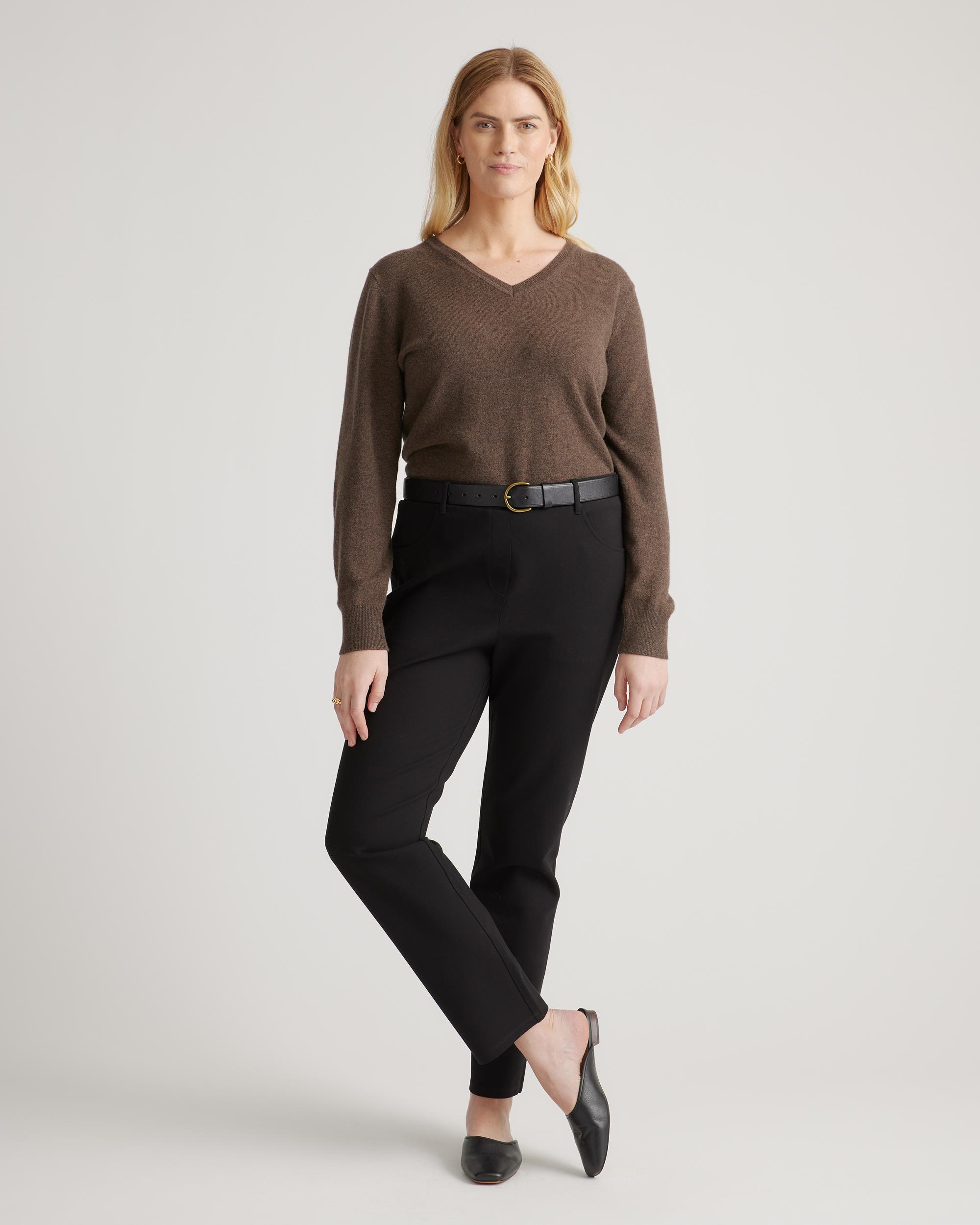 Quince | Women's Ultra-Stretch Ponte Straight Leg 4-Pocket Pants Size XS, Rayon Product Image