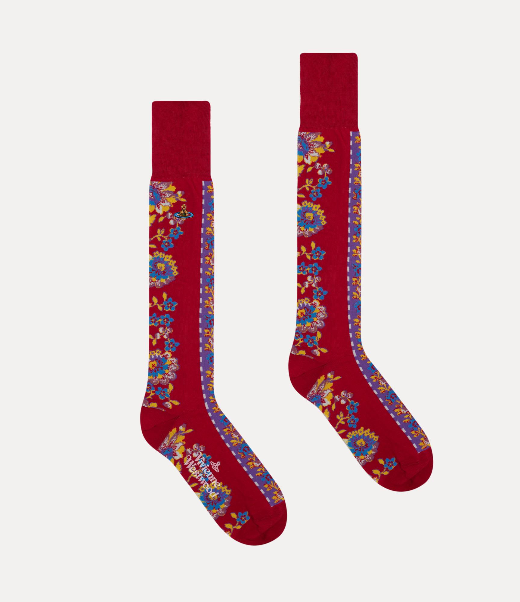 Flower Stripe High Socks Product Image