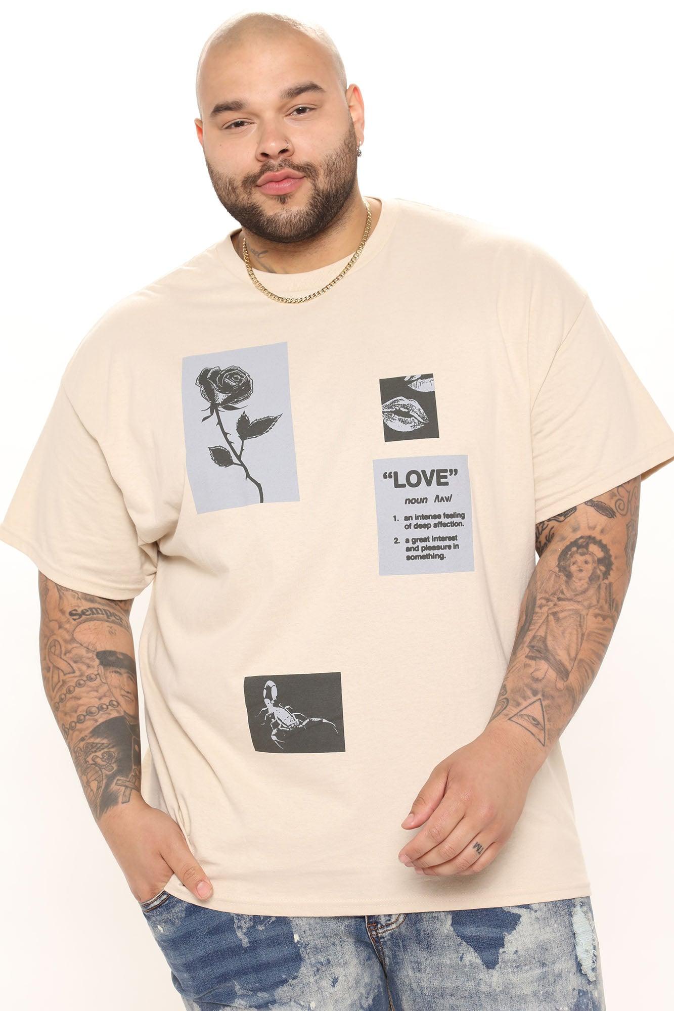 Love And Hate Short Sleeve Tee - Sand Product Image