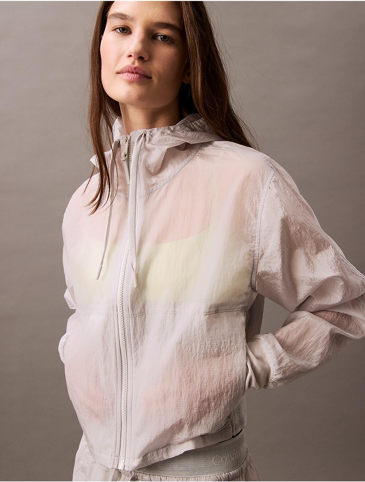 Calvin Klein Womens Active Icon Mesh Jacket - Grey Product Image