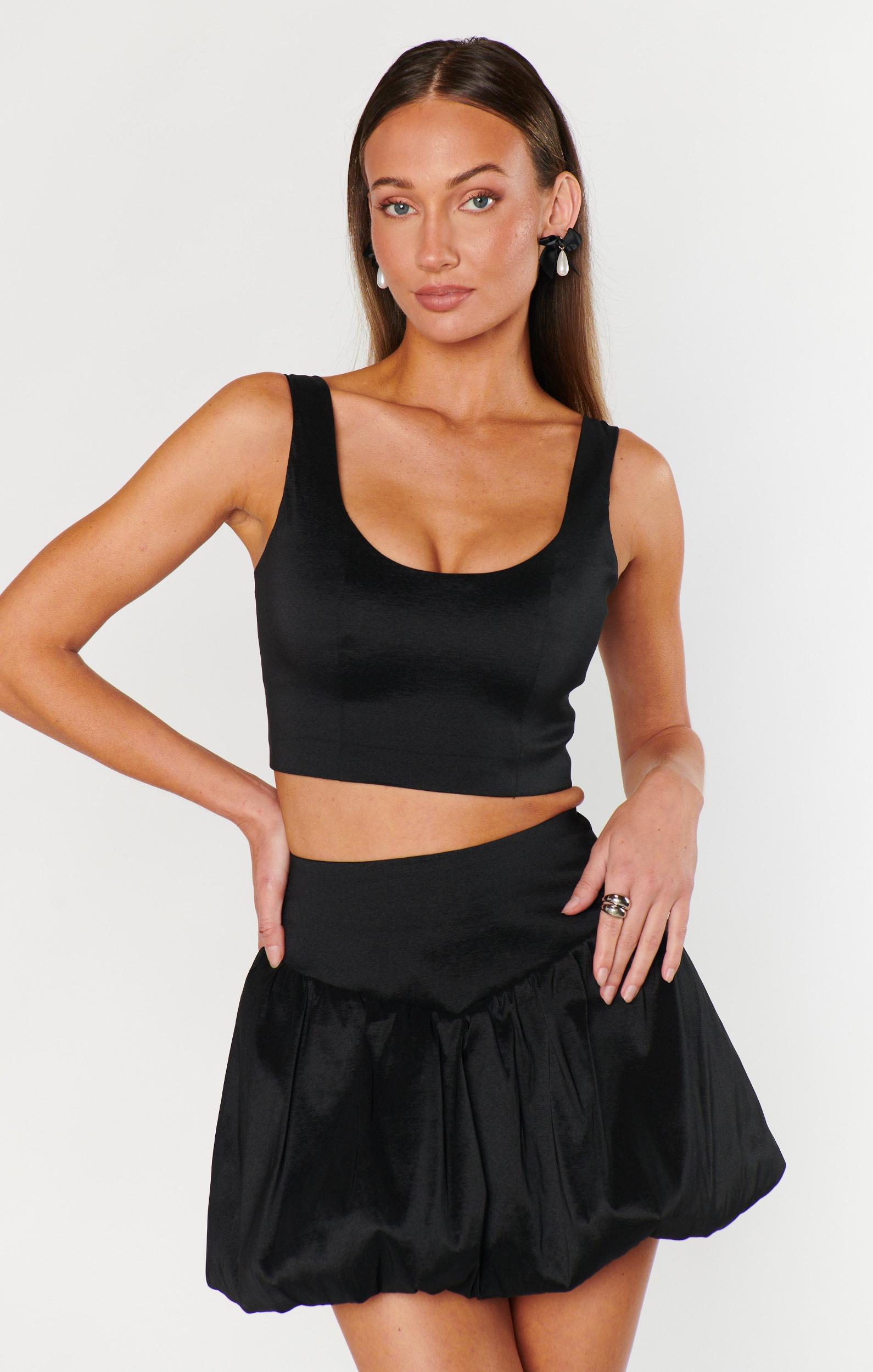 Celeste Skort ~ Black Taffeta Product Image