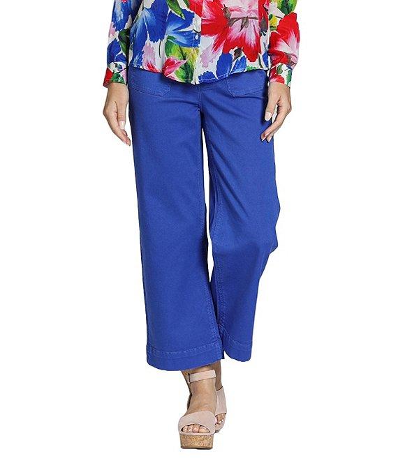 APNY Stretch Denim Cropped Wide Leg Jeans Product Image