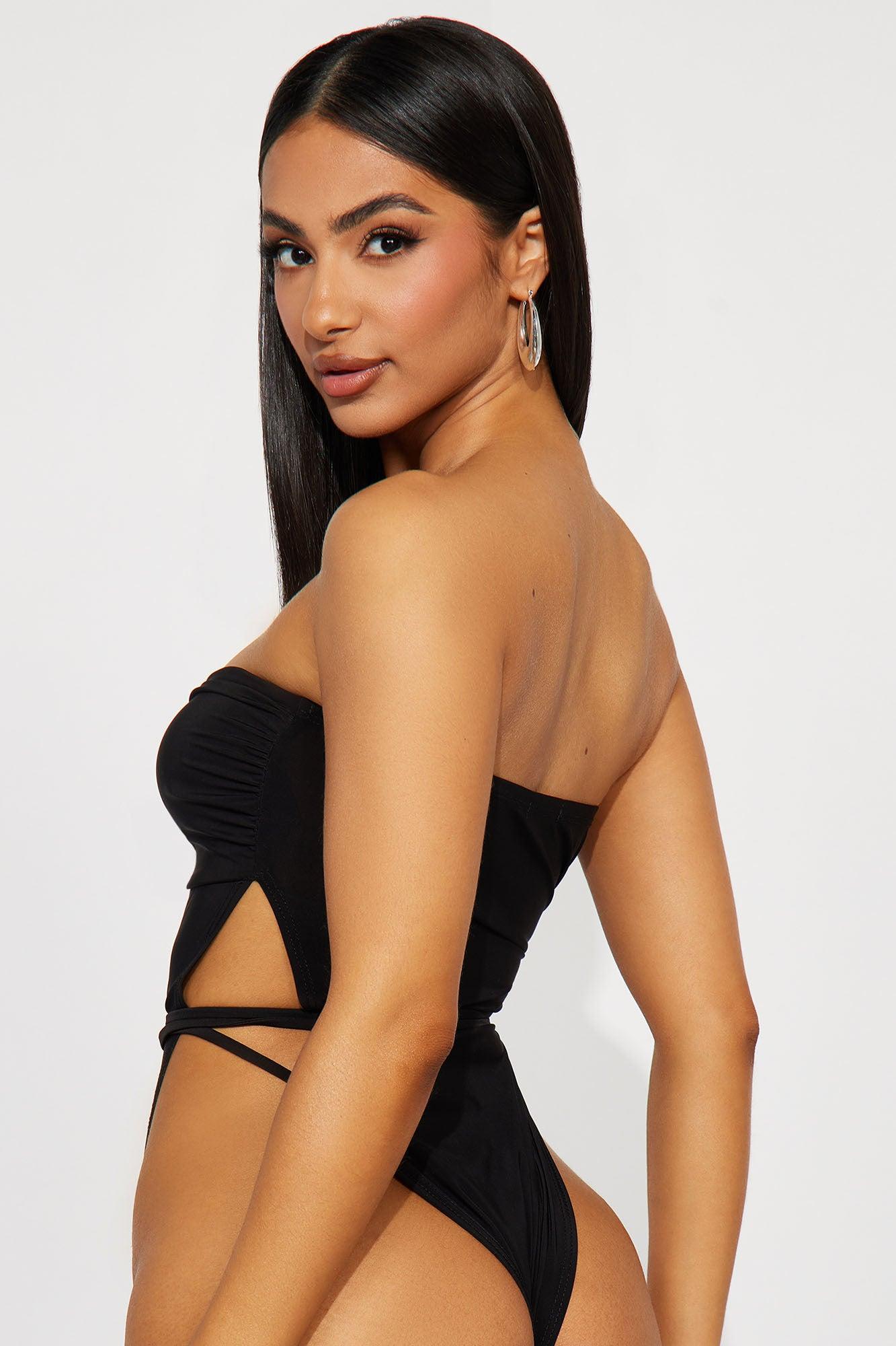 Cut Ties Strapless Bodysuit - Black Female Product Image
