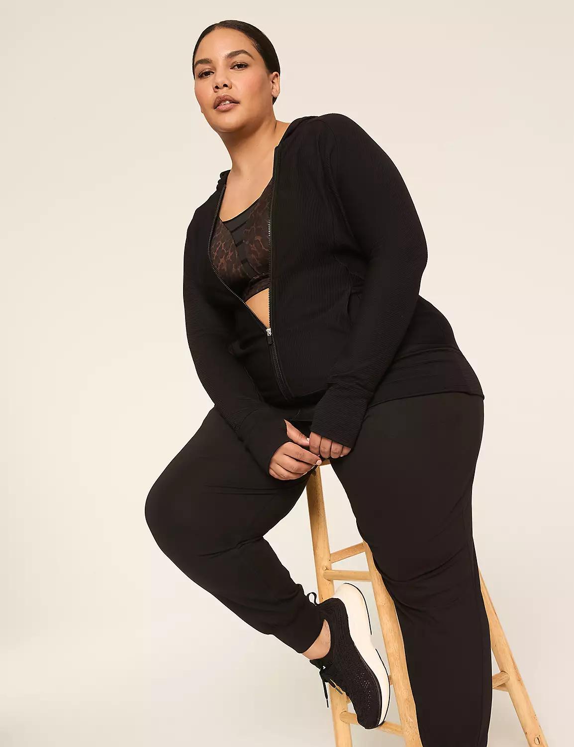 LIVI Zip-Front Ribbed Jacket Product Image