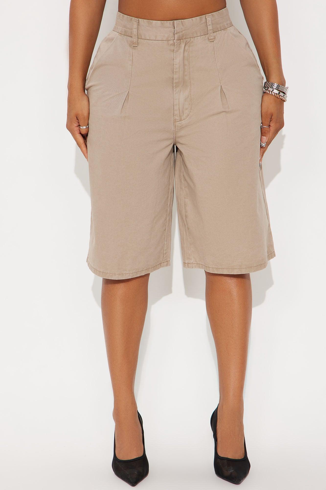 Arden Bermuda Trouser Short - Khaki Female Product Image