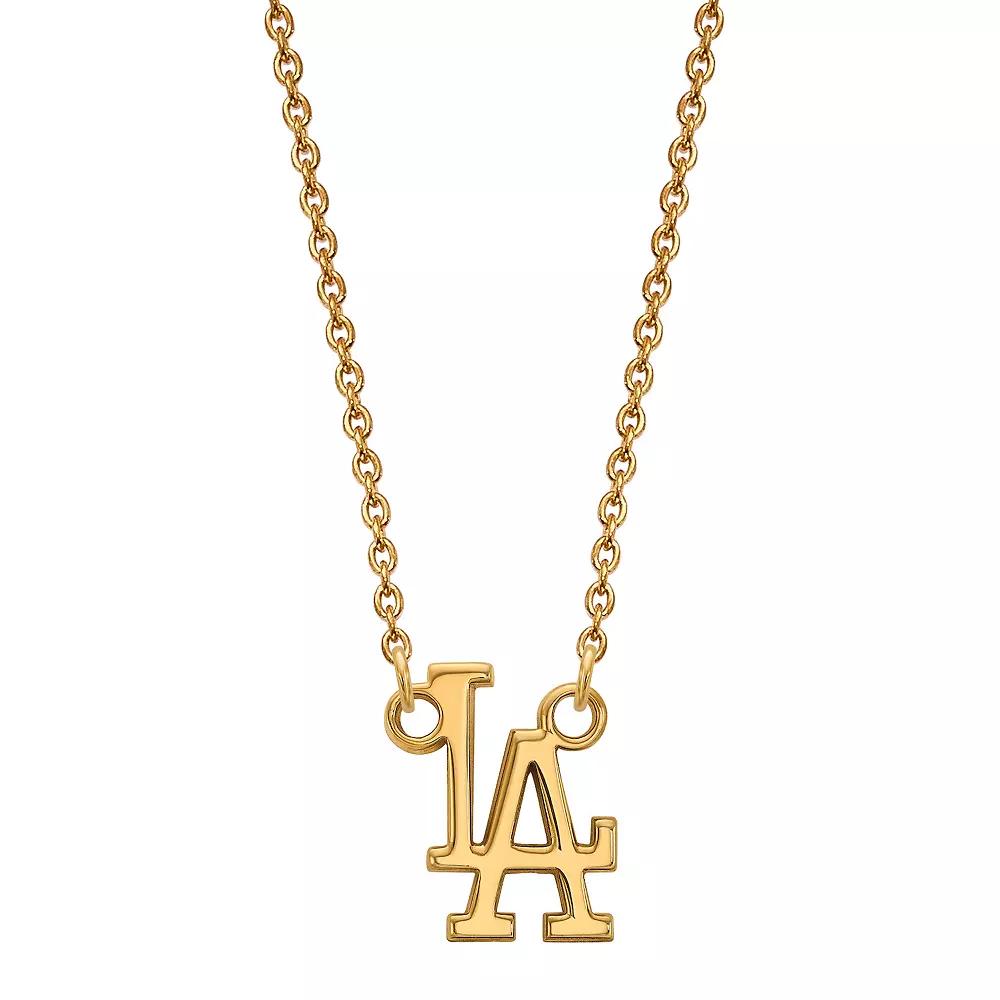 LogoArt Sterling Silver Los Angeles Dodgers Small Pendant Necklace, Women's, Size: 12MM, Gold Tone Product Image