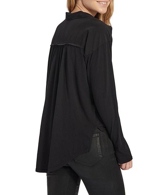 Splendid Paige Point Collar Button Front Long Sleeve Shirt Product Image