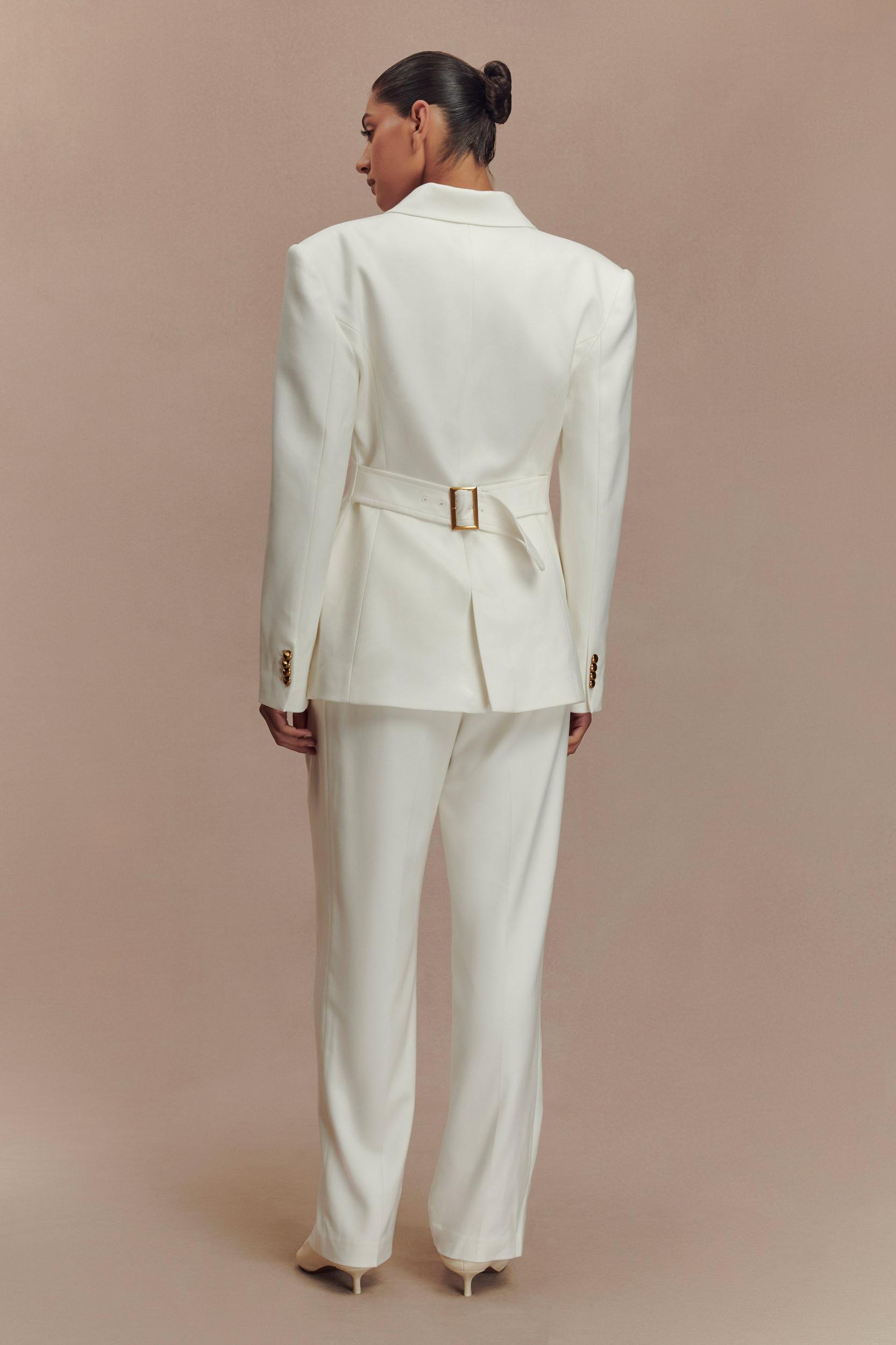 Bellamy Cinched Blazer - Ivory Product Image