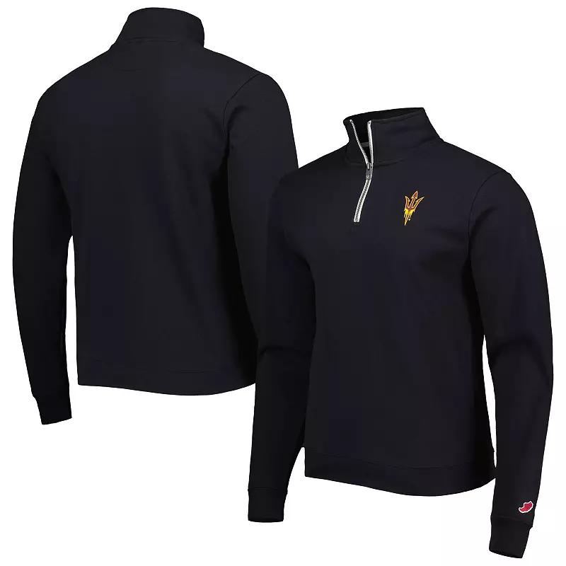 Men's League Collegiate Wear Black Arizona State Sun Devils Stack Essential Lightweight Fleece Quarter-Zip Sweatshirt, Size: Medium Product Image