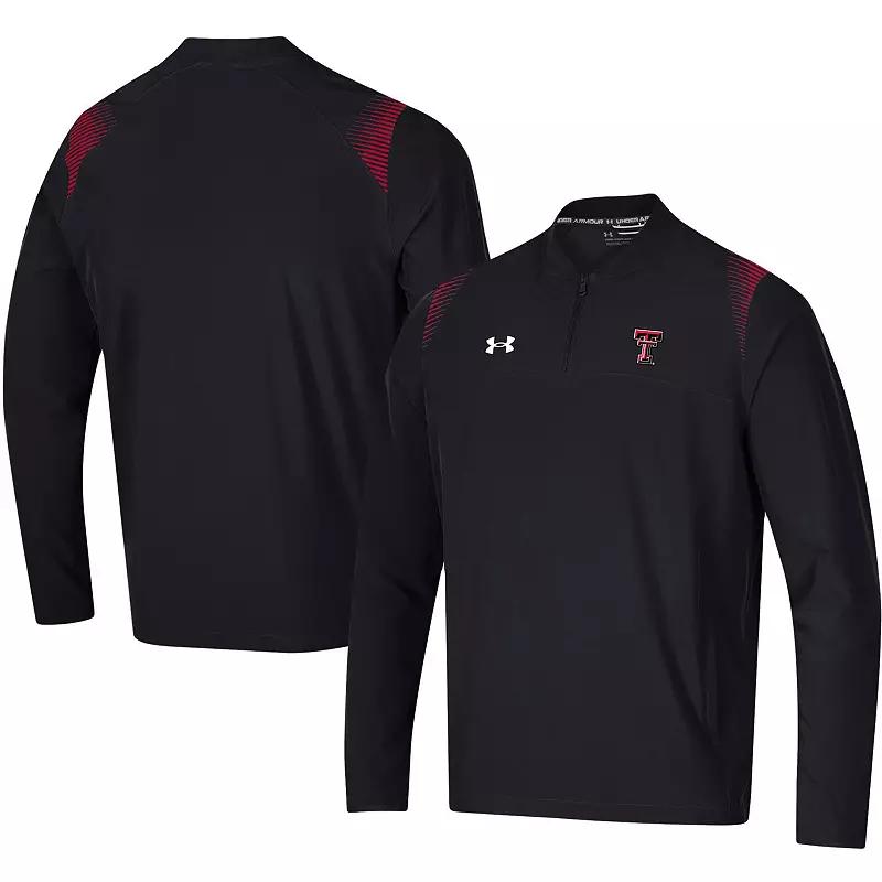 Men's Under Armour Black Texas Tech Red Raiders 2021 Sideline Motivate Quarter-Zip Jacket, Size: Small Product Image