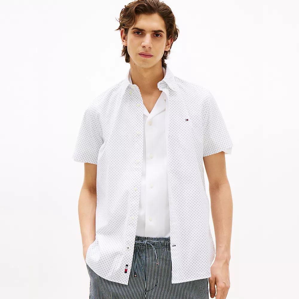 Men's Tommy Hilfiger Short Sleeve Printed Shirt,  Product Image