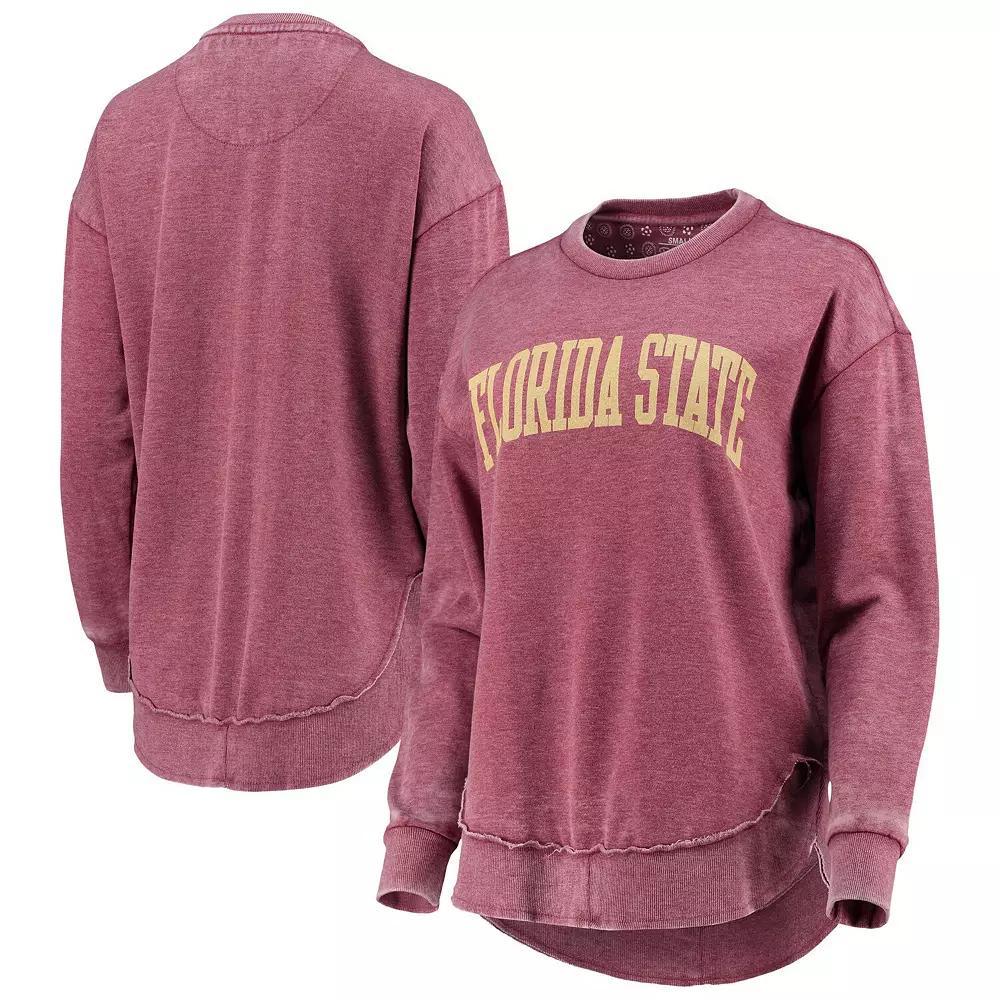 Women's Pressbox Garnet Florida State Seminoles Vintage Wash Pullover Sweatshirt,  Product Image