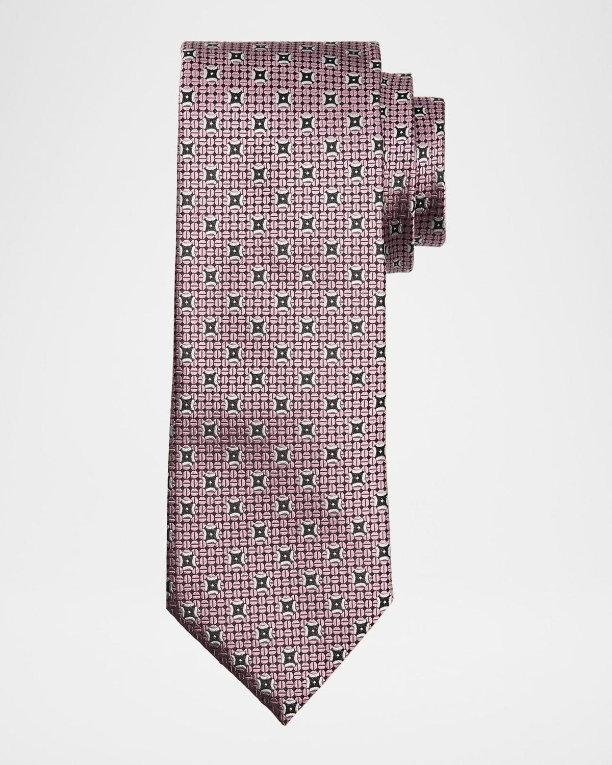 Mens Woven Medallion Silk Tie Product Image