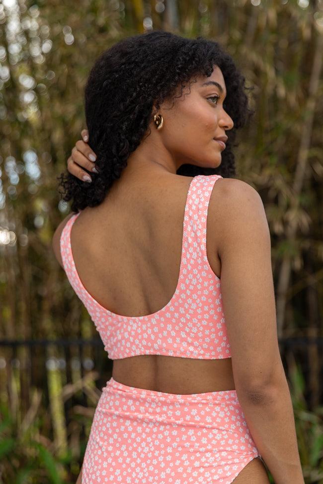 Botanical Bay Coral Floral Bikini Top FINAL SALE Product Image