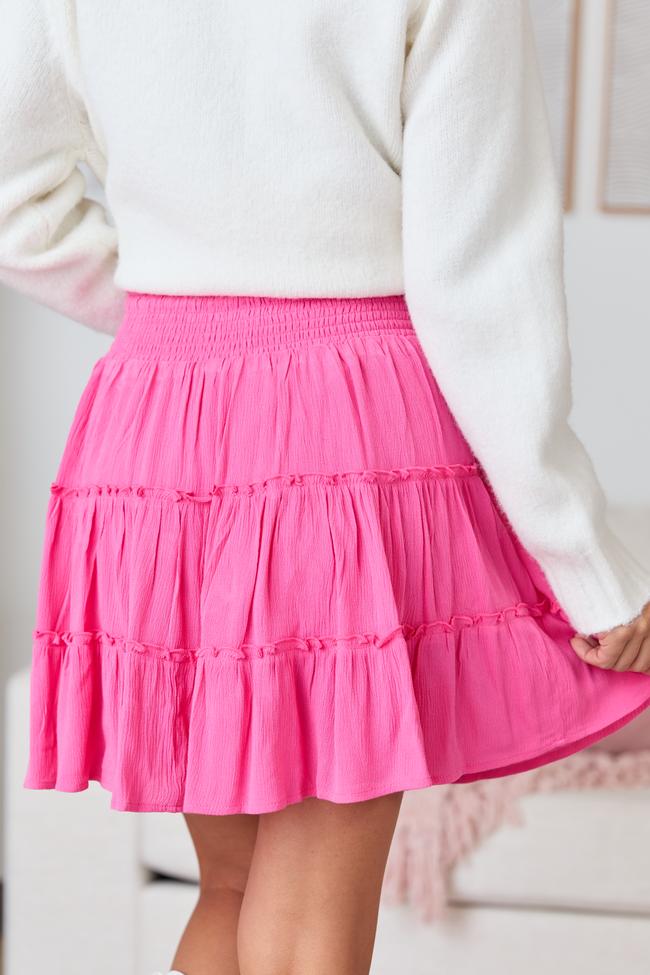 Through The Garden Longer Length Pink Mini Skort Product Image