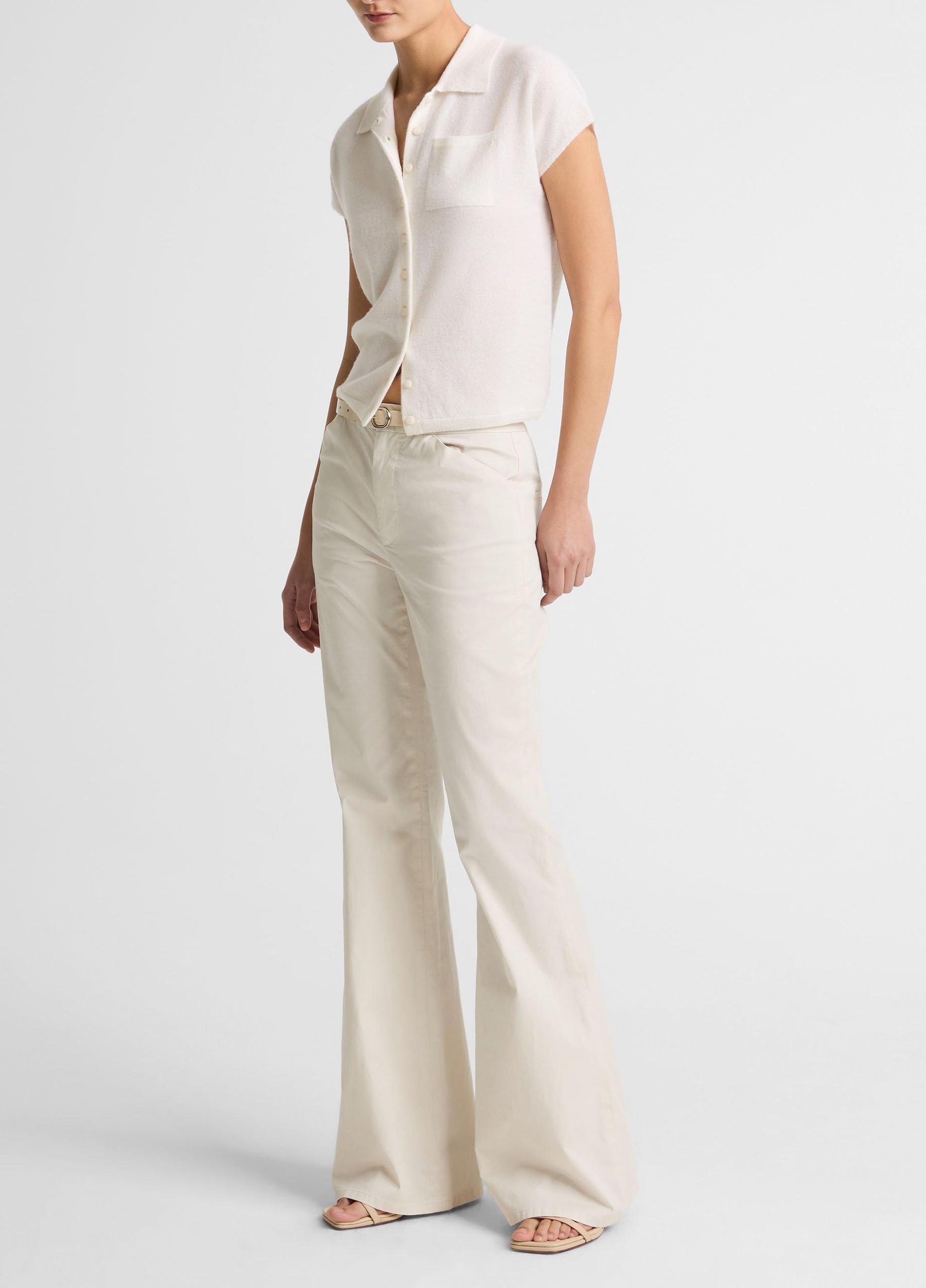 Italian Stretch-Cotton Flare Pant Product Image