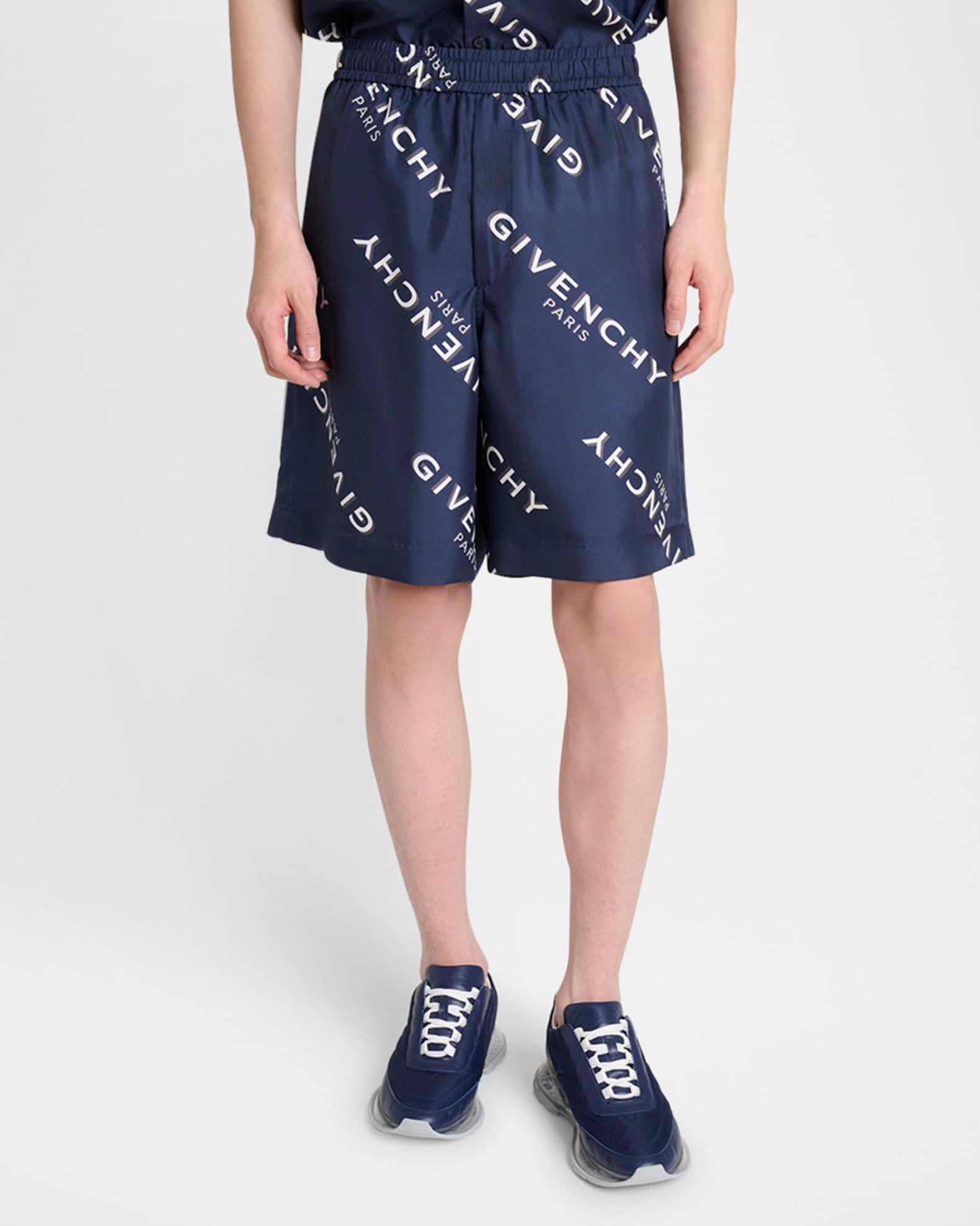 Men's Silk All-Over Logo Shorts Product Image