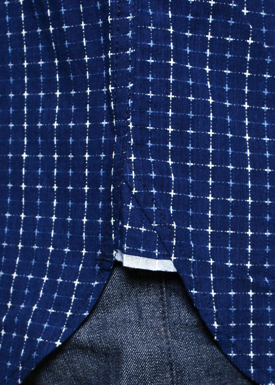 Oxford Shirt // Indigo Sashiko Grid Product Image