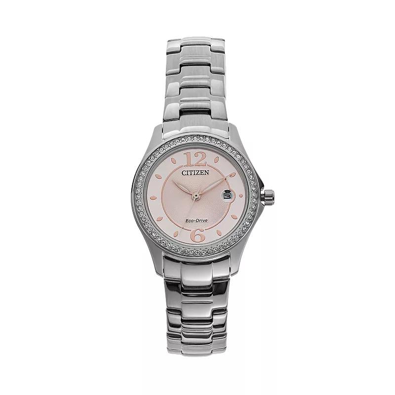 Citizen Eco-Drive Womens Silhouette Stainless Steel Watch Pink Product Image