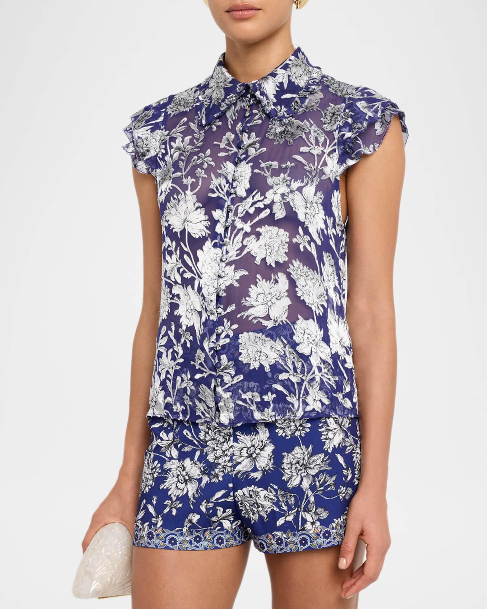 Martel Flutter-Sleeve Blouse Product Image